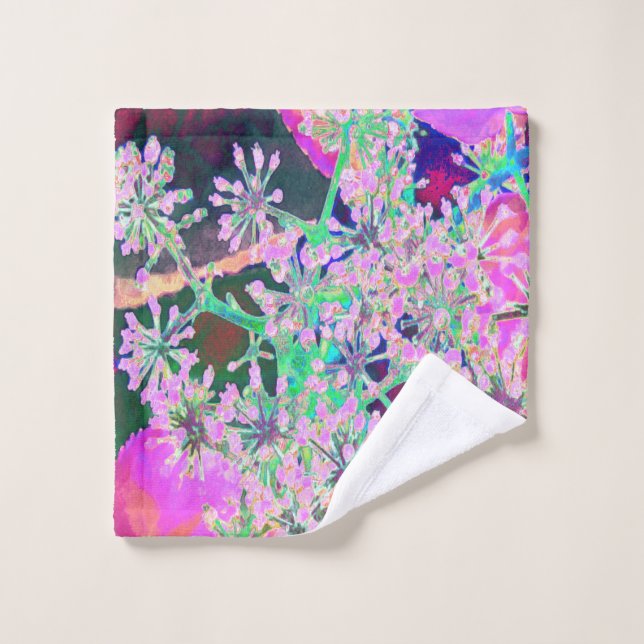 Guay Resumen de la naturaleza retro en verde rosa  (Toallita)