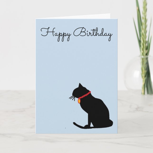 Guay Resumen Tarjeta de cumpleaños para gato Lilac (Anverso)