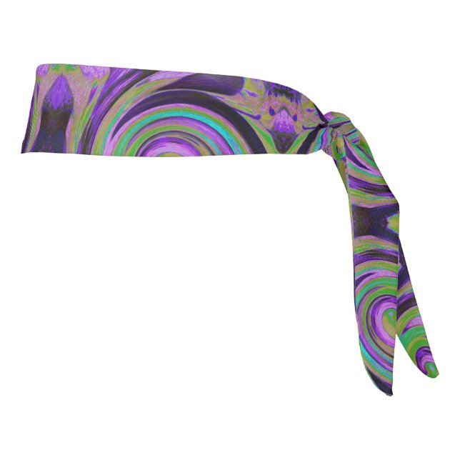 Guay Retro Purple and Chartreuse Liquid Art Swirl (Girar 90)