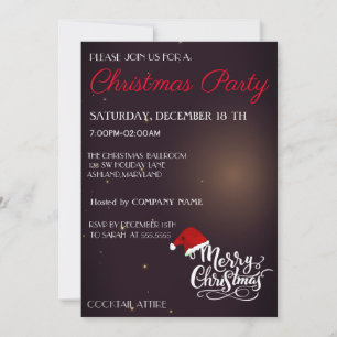 Guay, Santa Hat de moda, invitación a los Navidade