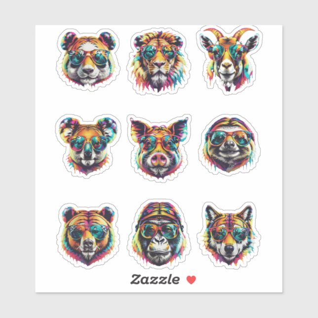 Guay Shades Animal Squad Pegatina Sheet (Hoja)