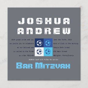 GUAY SOCCER Bar Bat Mitzvah Invitación