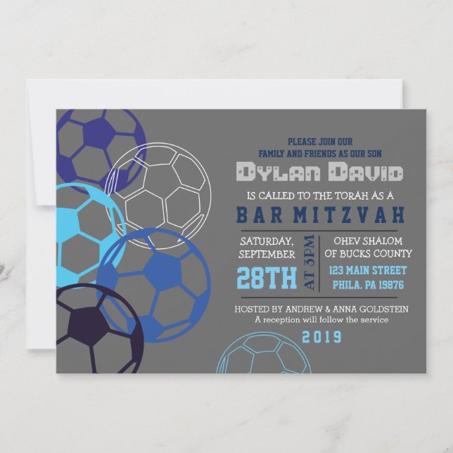 GUAY SOCCER Bar Mitzvah Invitación (Anverso)