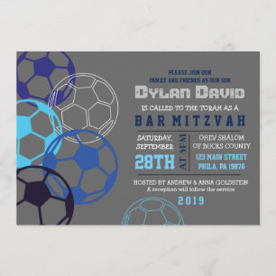 GUAY SOCCER Bar Mitzvah Invitación