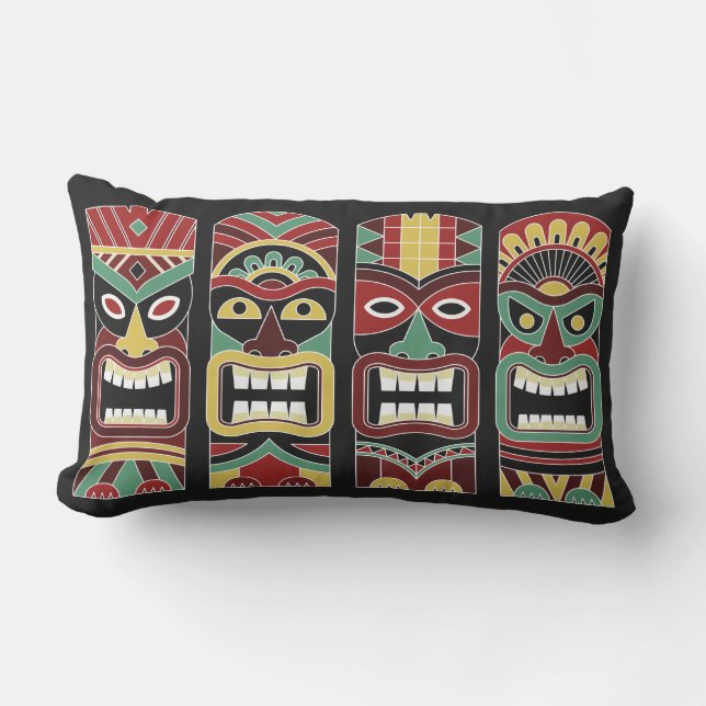 Guay Tiki Totems arroja almohadas (Anverso)
