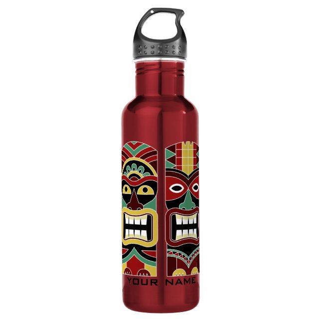 Guay Tiki Totems nombre personalizado botellas de  (Anverso)