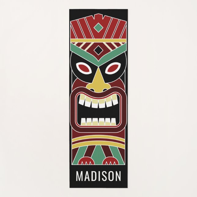 Guay Tiki Totems nombre personalizado yoga mat (Anverso)