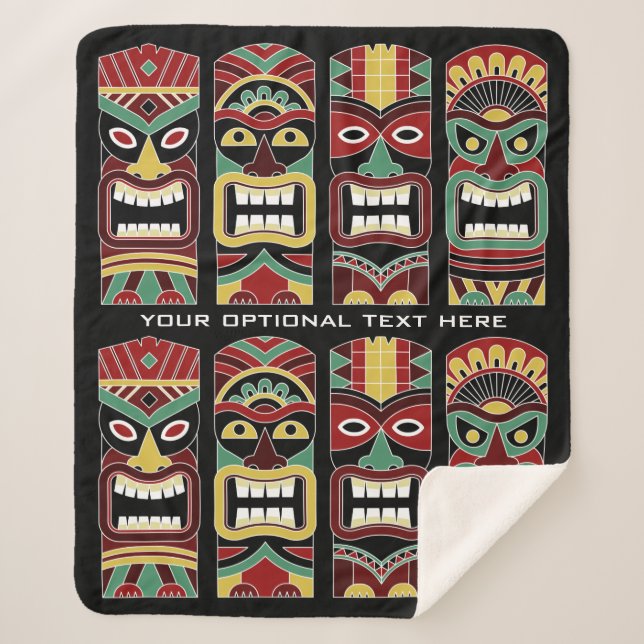 Guay Tiki Totems personalizado mantas de flote de  (Anverso)