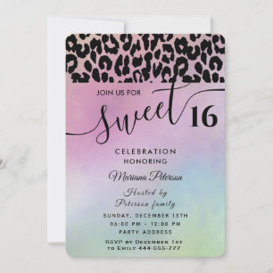 Guay Trendy atractivo leopard dulce 16 Invitación