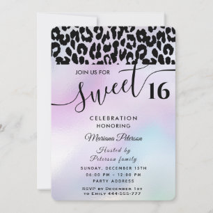 Guay Trendy atractivo leopard dulce 16 Invitación