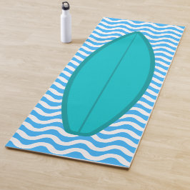 Guay Turquoise Blue Waves Surfing Yoga Mat