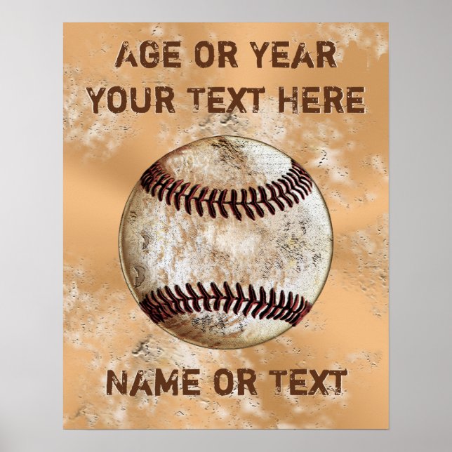 Guay Vintage como Posters de béisbol personalizado (Frente)
