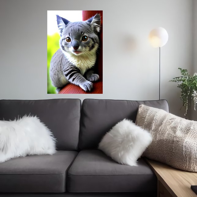Guay y el adorable gato híbrido Koala | Arte IA (Subido por el creador)