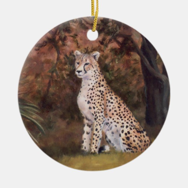 Guepardo que sienta el ornamento orgulloso (Frente)