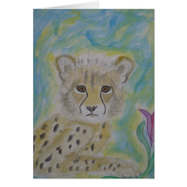 guepardo y flor del bebé (Frente)