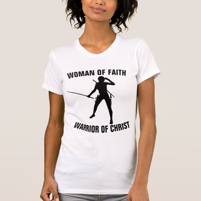 GUERRA DE MUJERES DE CRISTO, Damas Camisetas Crist (Anverso)