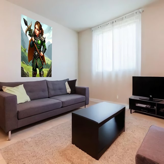 Guerrera deprimente | Poster de arte de IA (Subido por el creador)