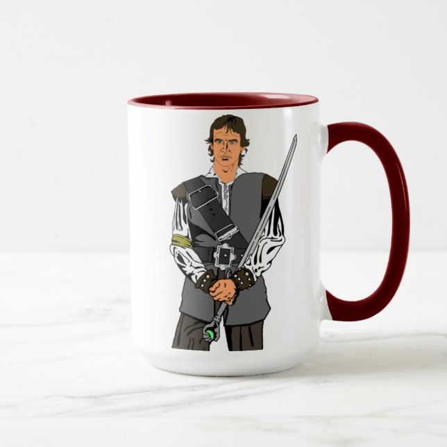 Guerrero de la fantasía y taza del jefe militar (Derecha)