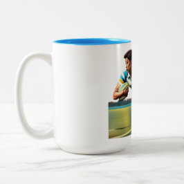 Guerrero de rugby, taza de dos tonos
