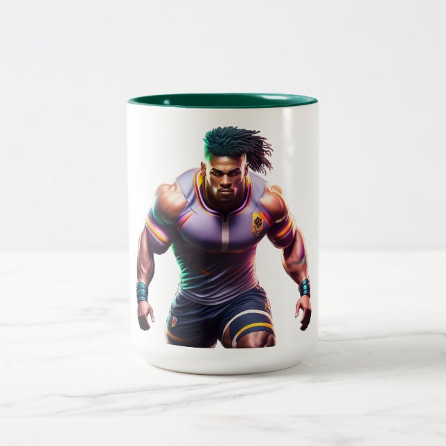 Guerrero de rugby, taza de dos tonos (Centro)