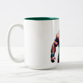 Guerrero de rugby, taza de dos tonos