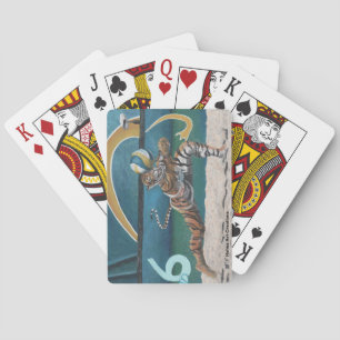 Guerrero del gato que juega naipes del voleibol