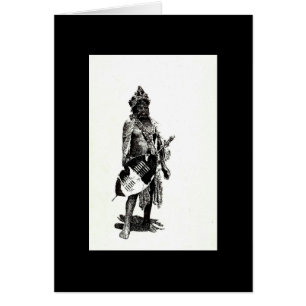 Guerrero del Zulú en blanco y negro Vicci de Lee