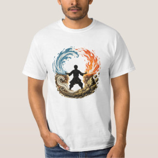 Guerrero Elemental | Camiseta de Fuego Agua Tierra