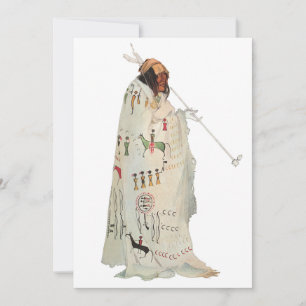 Guerrero indio con retrato de tubería por Karl Bod