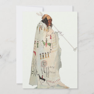 Guerrero indio con retrato de tubería por Karl Bod