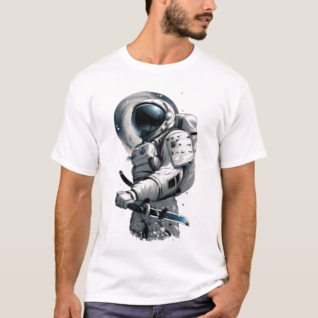 Guerrero japonés en camiseta con traje de astronau (Anverso)