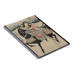 Guerrero japonés y su cuaderno de risa del caball