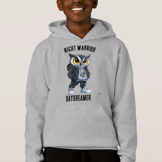 Guerrero nocturno, Daydreamer Owl Hoodie - Adolesc (Anverso)