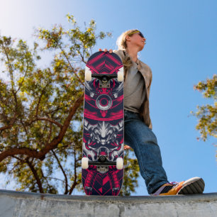 Guerrero Samurái Japonés Skateboard Cibercoreano