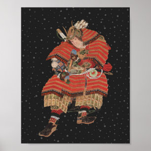 Guerrero samurai vintage arte japonés