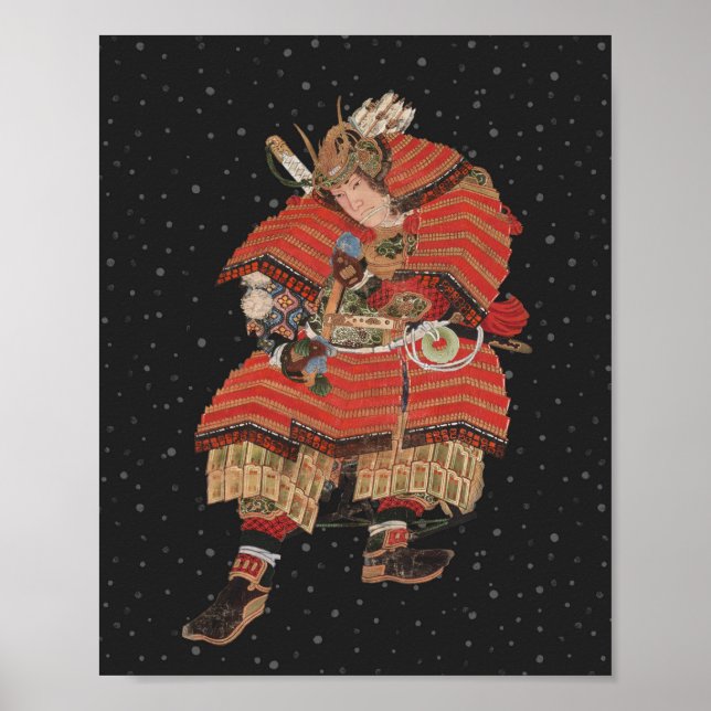 Guerrero samurai vintage arte japonés (Frente)