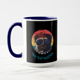 Guerrero urbano pug tu taza de mensaje de texto