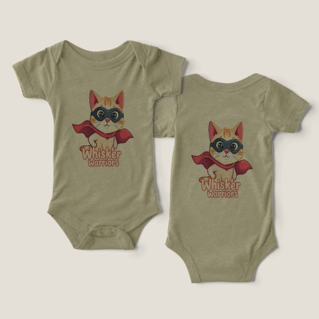 Guerreros del Whisker - Gato del Hero Pastel (Diseño Anverso y Reverso)