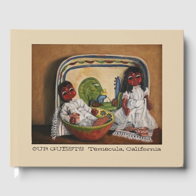 Guestbook Temecula boda libro de boda muñeca  (Anverso)