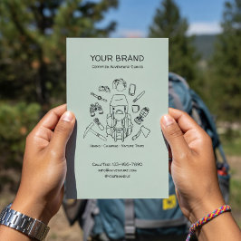 Guía de aventuras Senderismo y camping Folleto con