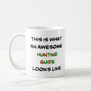 guía de caza, taza de café impresionante