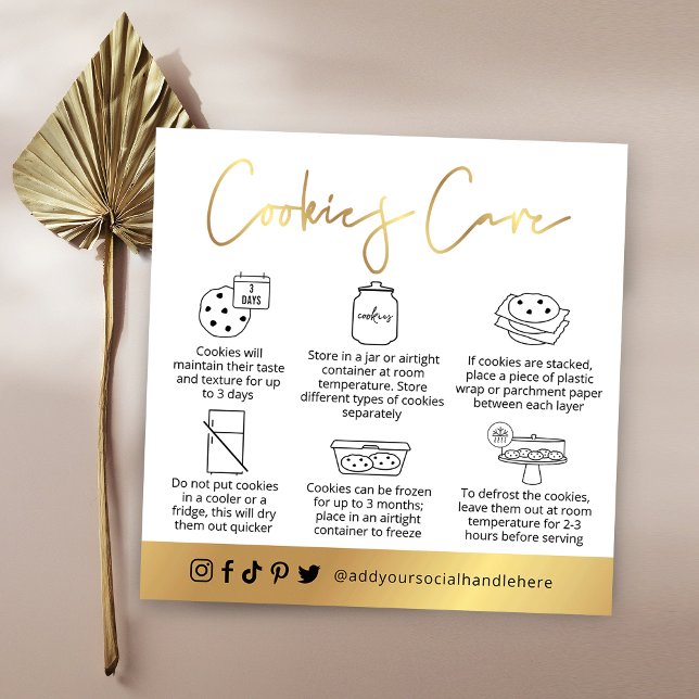 Guía de cuidado de cookies Tarjeta con logotipo de (Subido por el creador)