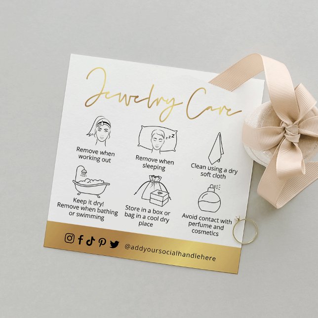Guía de cuidado de joyas Tarjeta de logotipo con g (Subido por el creador)