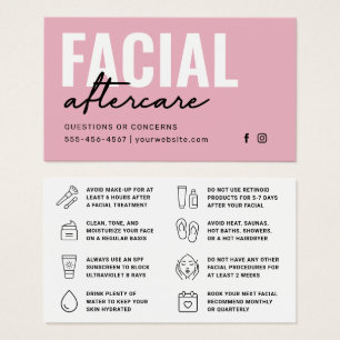 Guía de cuidados posteriores faciales moderna rosa