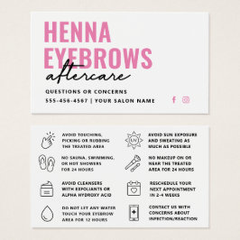 Guía de cuidados posteriores para cejas con henna