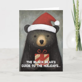 Guía de Oso Negro para la tarjeta de Navidad