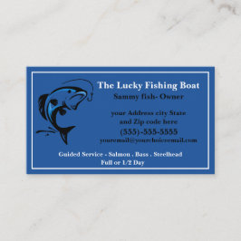 Guía de pesca Tarjeta profesional de presentación