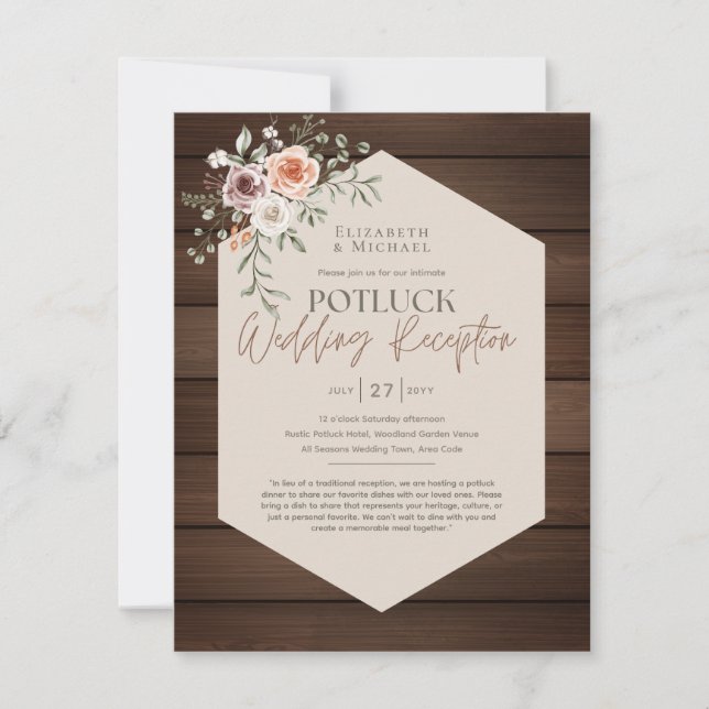 Guía de plantilla de invitación a matrimonio de PO (Anverso)