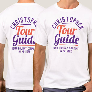 Guía de viajes camiseta impresa a ambos lados