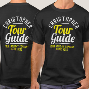 Guía de viajes camiseta impresa a ambos lados